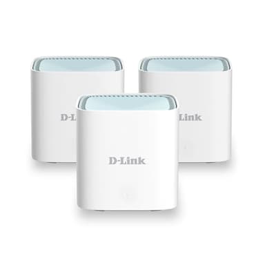 D-Link 3-Pack Home Mesh WiFi System - Eagle PRO AI AX1500 WiFI6 Wireless Mesh Router (M15-3PK), Google/Alexa Voice Control Compatible Mesh Network, High-Speed 1500Mbps, Easy Setup, Wide Coverage