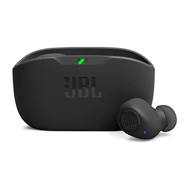JBL Wave Buds, JBL Deep Bass Sound, Comfortable fit, Up to 32 (8h + 24h) total hours of battery life with speed charging, Stay aware of your surrounding, Hands-free calls with VoiceAware, Black
