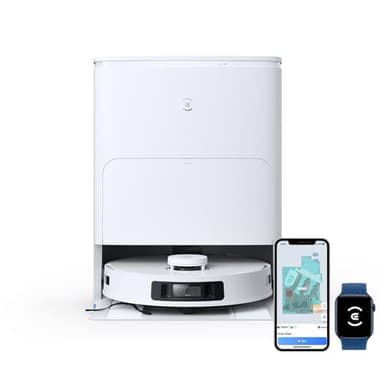 ECOVACS DEEBOT T30S Pro Robot Vacuum and Mop with 11,000 Pa Suction, Auto Empty Station Smart Navigation AI Edge Cleaning Robot,10-in-1 Cleaning Station