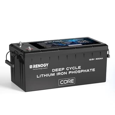 Renogy 12V 24V 48V 300Ah Deep Cycle Lithium Iron Phosphate Battery up to 5000+ Deep Cycles BMS Protection, Perfect for Trolling Motor,Off-Road,Cabin,Marine,Off-Grid Home Energy Storage