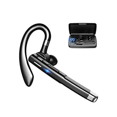 Bluetooth Earpiece for Cell Phones, Bluetooth Headset V5.1 with Mic Noise Cancelling, Waterproof Hands-Free Earphones Wireless Headphone, for Business/Office/Driving Compatible with Android/iPhone