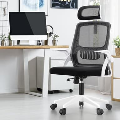 Oikiture Ergonomic Office Chair with Mesh Back Gaming Chair Computer Set for Home Office Furniture