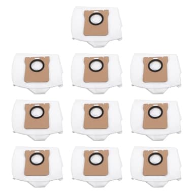 ViaGasaFamido 10 Pack 3L Non Woven Fabric Sweeping Robot Dust Bags with Leak Proof Seal for X10+ X20+ L10s Ultra L20 Ultra SL10 S10S Robot Vacuums