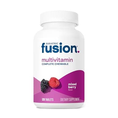 Bariatric Fusion Mixed Berry Complete Chewable Bariatric Multivitamin For Bariatric Surgery Patients Including Gastric Bypass and Sleeve Gastrectomy, 120 Tablets