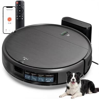 KikiBriz 2-in-1 Robot Vacuum and Mop - Strong Suction 120min Runtime, App/Voice Control, 60dB Quiet & 3D Obstacle Avoidance, Self-Charging Robotic Cleaner for Pet Hair, Hard Floor