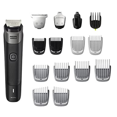 Philips NEW Norelco Multigroom Series 5000 18 Piece, Beard Face, Hair, Body and Intimate Hair Trimmer for Men - NO BLADE OIL MG5910/49
