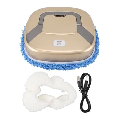 TOPINCN Robotic Vacuum Cleaner, Wet and Dry Sweeping Robot Vacuum with Mop Cloth, Cleaners for Home Pet Hair Hard Floor Daily (Golden)
