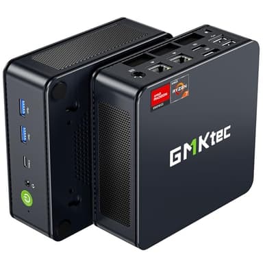 GMKtec Gaming Mini PC Ryzen 7 7730U (Upgraded 6800H), 16GB DDR4 512GB SSD Dual NIC LAN 2.5GbE Desktop Computers, Triple 4K Display, WiFi 6E, USB-C, BT 5.2, DP, HDMI 2.0 M5 Ultra
