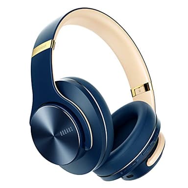 DOQAUS Bluetooth Headphones Over Ear, Bluetooth 5.3 Wireless Headphones, 90Hrs Playtime, 3 EQ Modes, Foldable Headphones Wireless with Mic, Soft Memory Protein Earpad, Wired Mode for Phone/PC/Travel