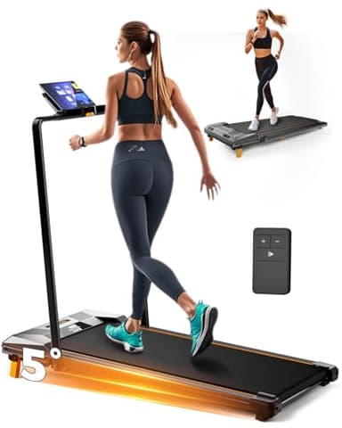 Walking Pad with Handle Bar, BestGod Treadmills for Home Office 150kg Capacity Foldable Under Desk Treadmill 5% Walking Treadmill with Incline 2.5 HP Folding Treadmills with Remote Control