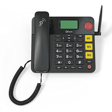 Olitech EasyTel 4G Seniors Phone Big Buttons Landline Homephone SOS WiFi Hotspot - Black