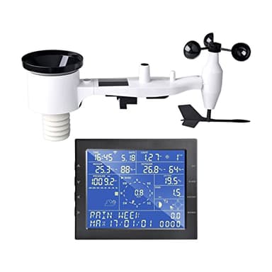 ECOWITT WS2320 Wi-Fi Weather Station, Wireless Outdoor Solar Powered 7-in-1 Weather Sensor and LCD Console Display, PC Software Operation, E-Mail Alert, 433 MHz
