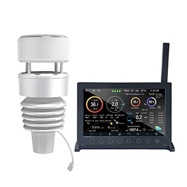 ECOWITT Wittboy Pro Weather Station HP2564, Includes 7 Inch HP2560 TFT Display Console and WS90 Outdoor Solar Powered Weather Sensor, Supports WU/WeatherCloud/Wow/Ecowitt Servers, 433 MHz
