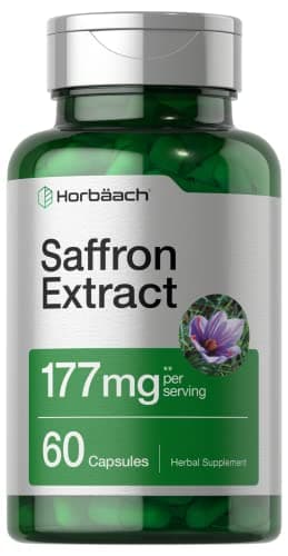 Saffron Extract Capsules | 177 mg 60 Count | Non-GMO, Gluten Free Supplement | by Horbaach