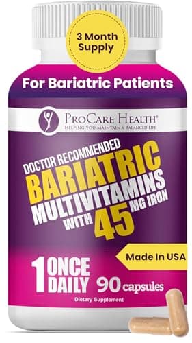 Bariatric Once-A-Day Multivitamin 90 Ct Capsule-45mg Iron Made for Gastric Bypass Sleeve WLS Surgery