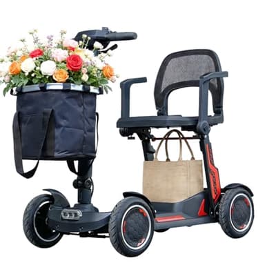 PORIYA 19.5KG Electric Mobility Scooter Lithium Power Foldable Airline With Basket