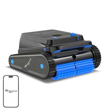 EVERCROSS BOT U8 Cordless Robotic Pool Cleaner, Automatic Route Planning and Docking, Four Cleaning Modes-Floor/Wall/Waterline/Auto with App Control, 120 Mins Lasting, Pools Up to 200㎡