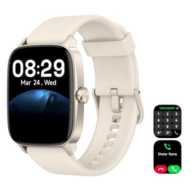 Smart Watch for Men Women, IP68 Waterproof, Bluetooth Calling, Fitness Tracker, Sleep Monitoring, 1.85'' DIY Dial, AI Built-in, 100+ Sports Modes, 7 Days Battery, Smartwatch for Android iPhone