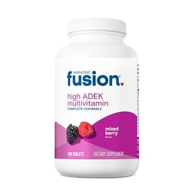 Bariatric Fusion ADEK Bariatric Multivitamin & Mineral Supplement Mixed Berry Flavor for Duodenal Switch, 120 Tablets