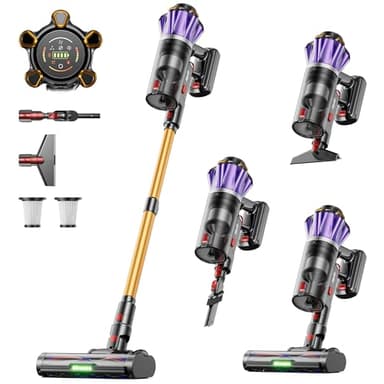 Cordless Vacuum Cleaner, 650W 55Kpa 70Mins Cordless Stick Vacuum with Hurricane Mode, 1.8L Cup, Anti-Tangle Vacuum Cordless, Self-Standing Vacuum Cleaners for Home Pet Hair Carpets