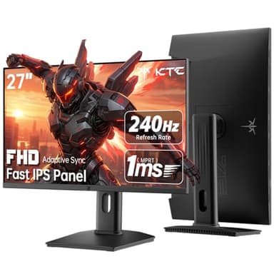 KTC Gaming Monitor 240Hz 27 Inch | FHD@240Hz | Adjustment Stand | | Fast IPS Panel | 1ms Response Time (MPRT) | 350 cd/㎡ Brightness, HDR | Adaptive Sync | 97% DCI-P3, 99% sRGB, ΔE＜2 | H27F7